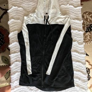 Black and white Boyfriend full zip hoodie